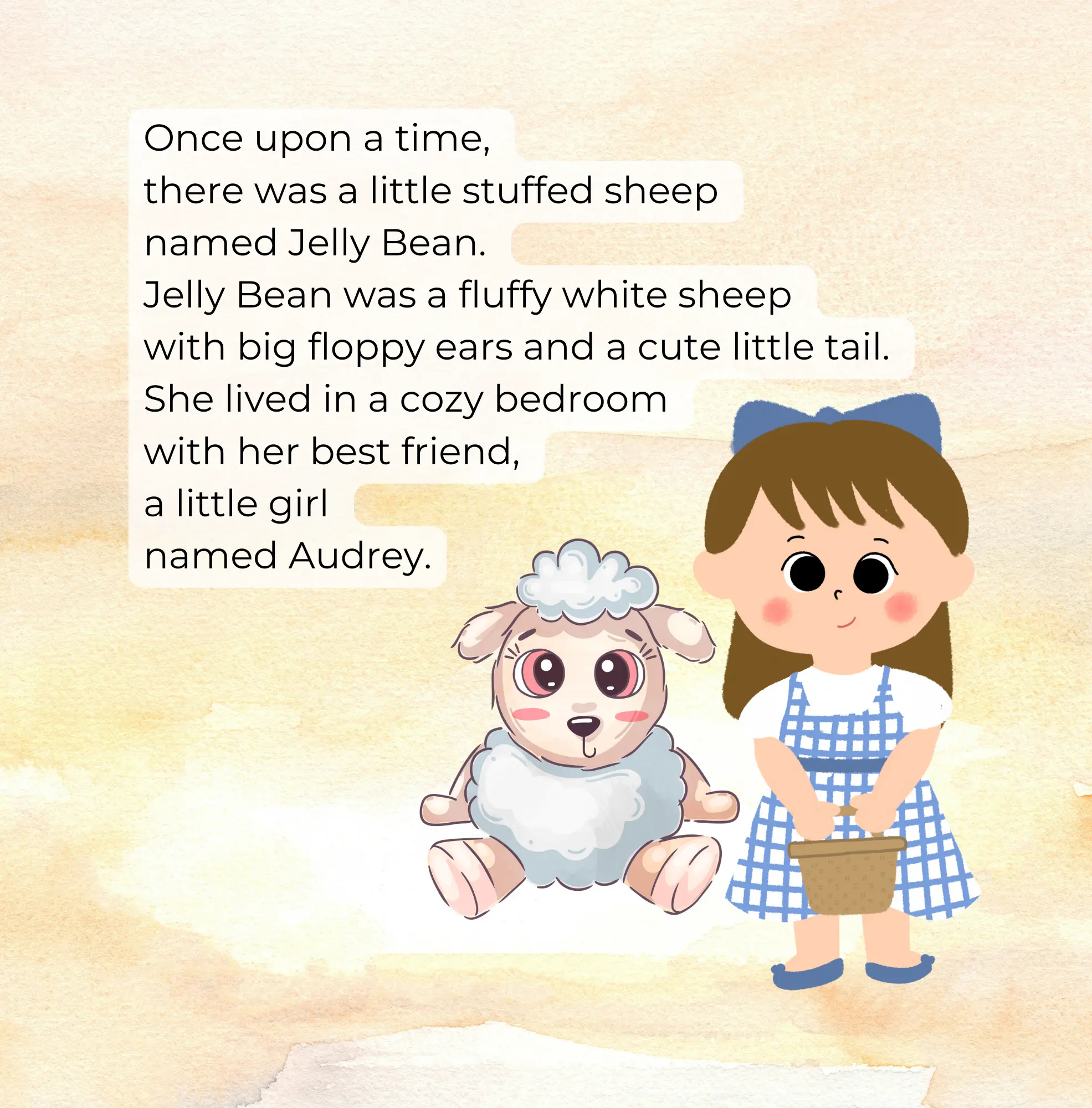 Interior page preview showing Jelly Bean the sheep and Audrey with story text